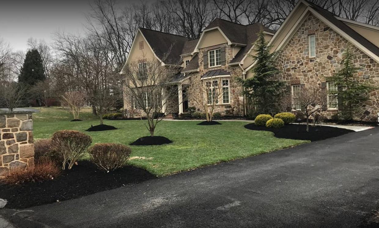 Healthy manicured lawn maintained by Green Diamond in Baltimore County